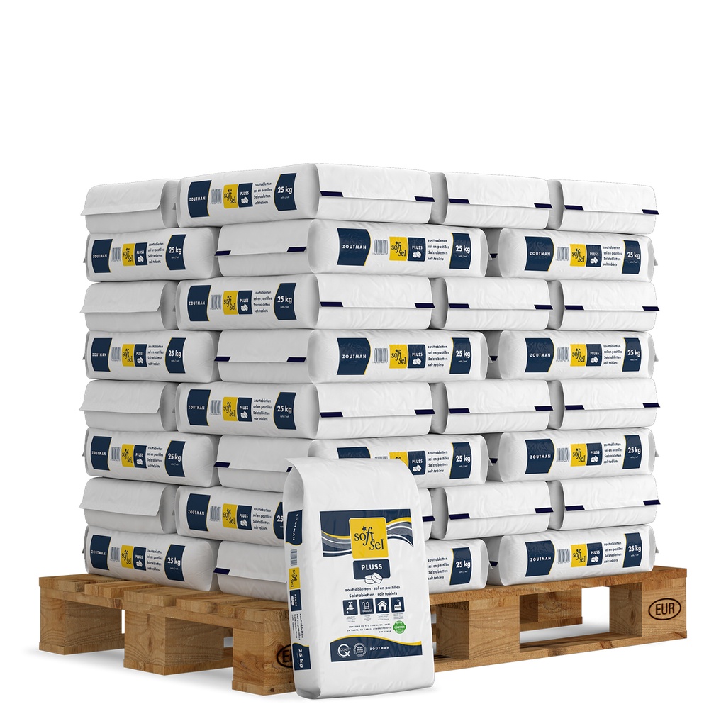 Soft Sel Pluss 25KG - Zouttabletten Voor Waterontharder - Zout Elektrolyse Zwembad