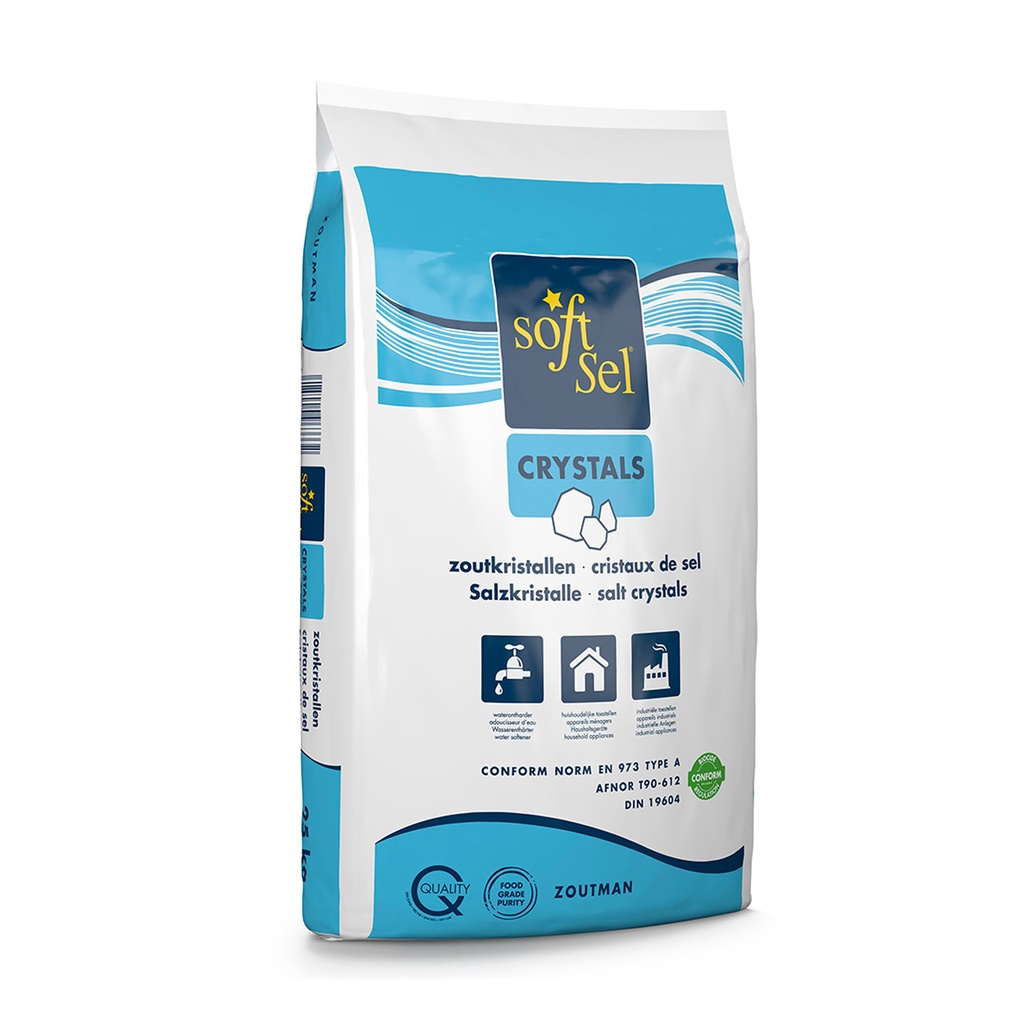 Soft Sel Crystals 25 KGS - Cristaux De Sel Pour Adoucisseur