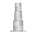 Pièce de raccordement 50 mm - 38 mm transparente