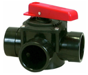 Vanne à bille 3 voies en PVC PN6 - 50/63 mm
